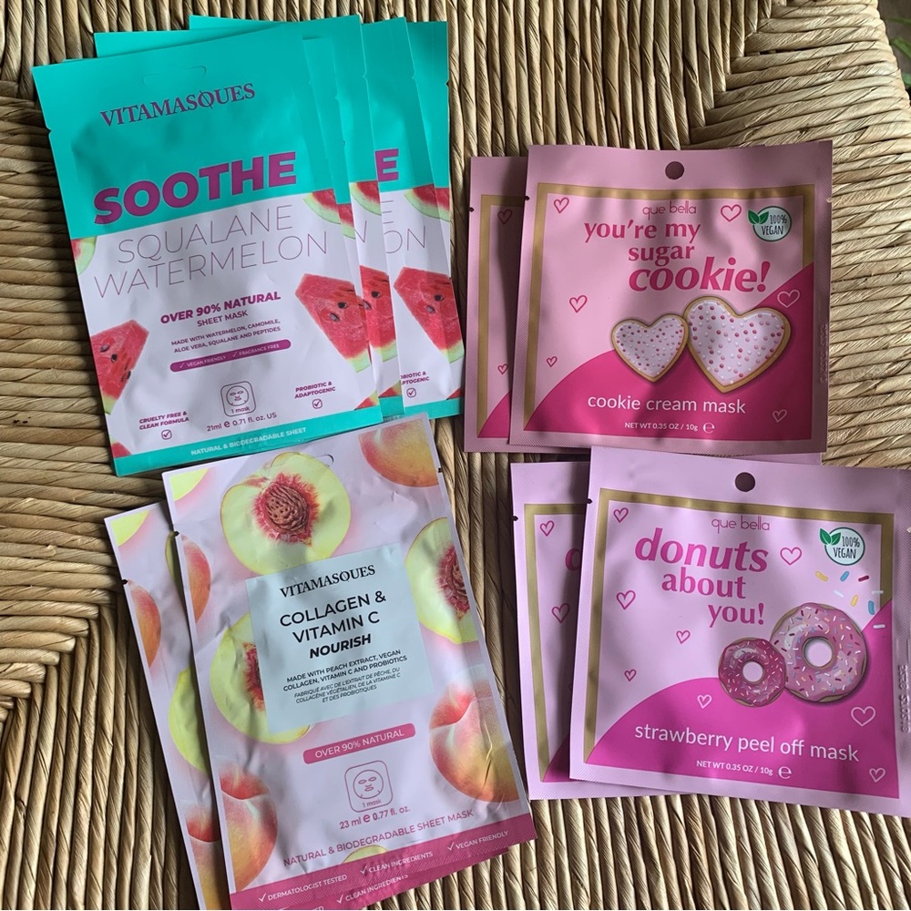 11 (total) Vitamasques and que bella face mask bundle